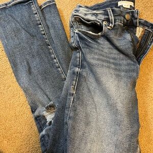 Good American distressed skinny jeans